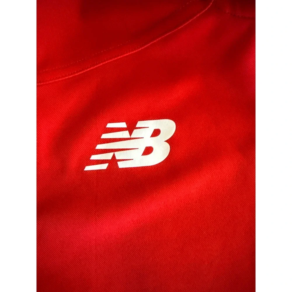 Boys New Balance Track Jacket Full‎ Zip Red Athletic Sportswear Zipper Pockets